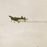Twin Ercoupe with smoke